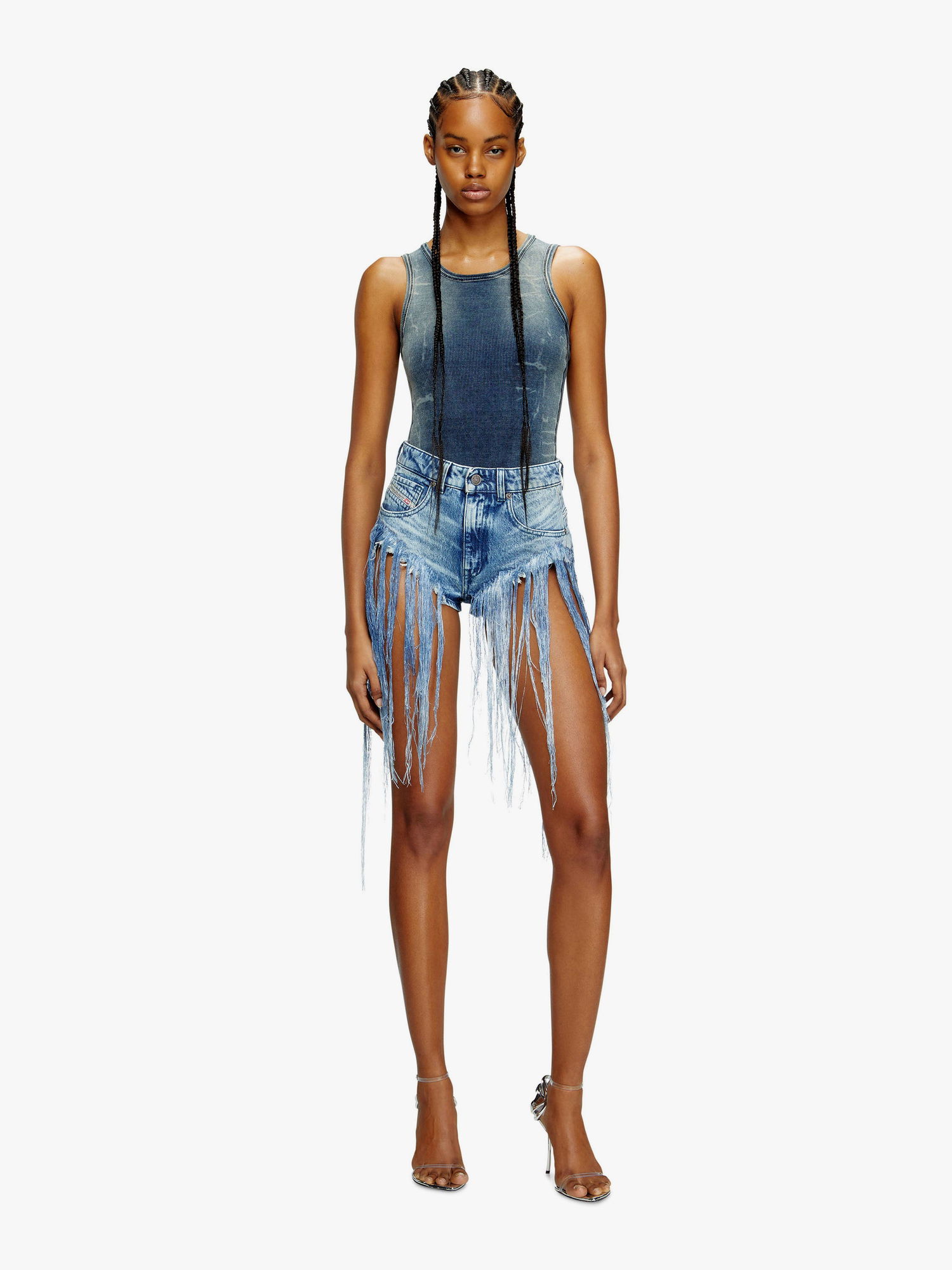 Tielko Diesel Sleeveless Ribbed Tank Top Diesel Modrá | A191520HJBE01, 1
