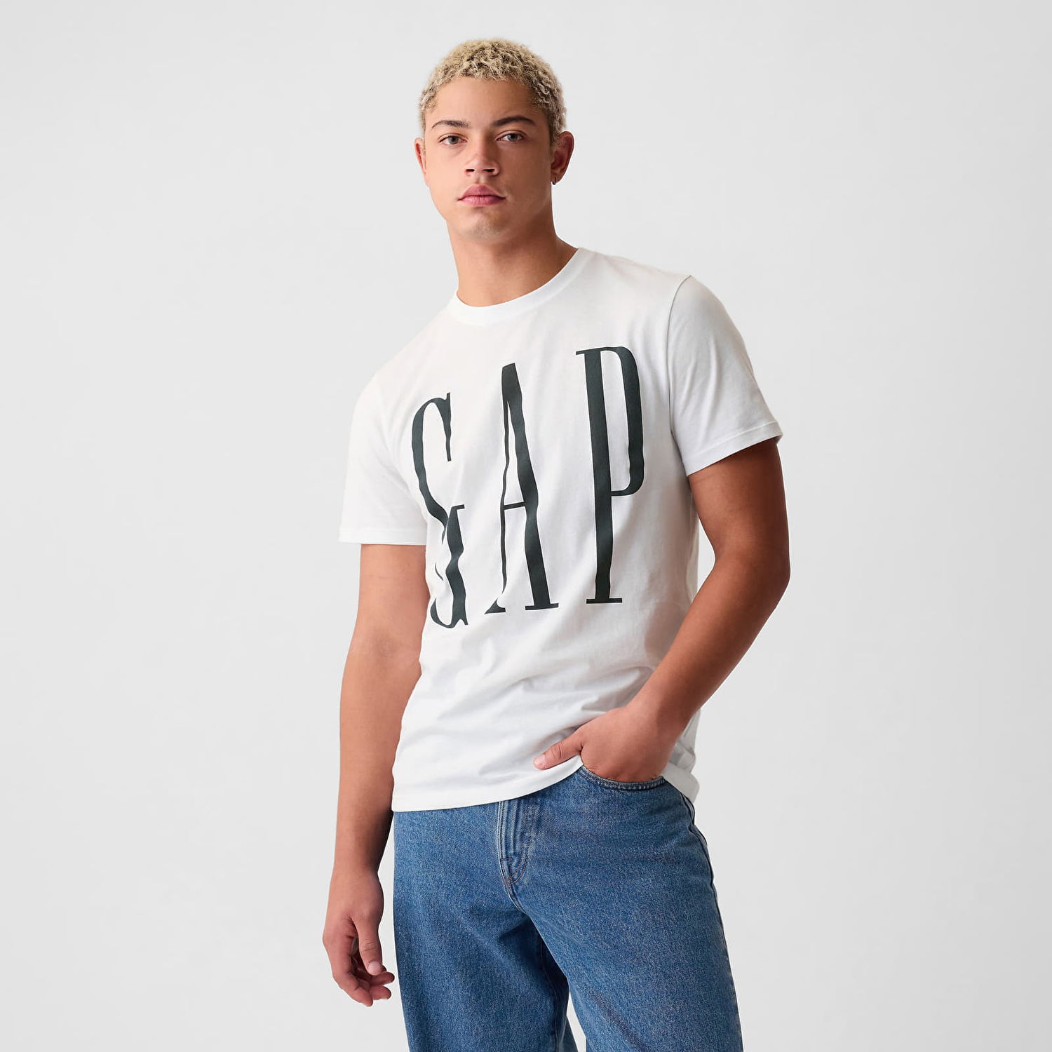 Tričko GAP Logo Tee White V2 Global Biela | 866774-01, 0