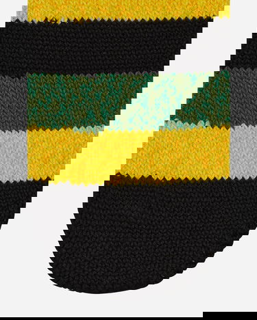 Ponožky KAPITAL Rainbowy Happy Heel Socks Čierna | EK-1365XS BLACK, 3