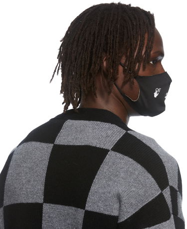 Doplnky Off-White Off-White Logo Print Face Mask Čierna | OMRG003F21FAB0051001, 2