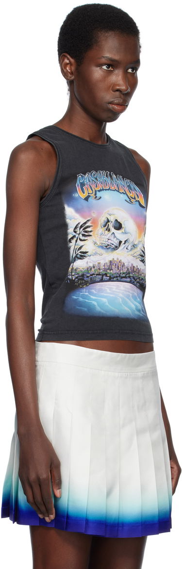 Tielko Casablanca Casablanca 'La Premonition' Graphic Cropped Tank Top Čierna | WS25-JTS-045-01, 1
