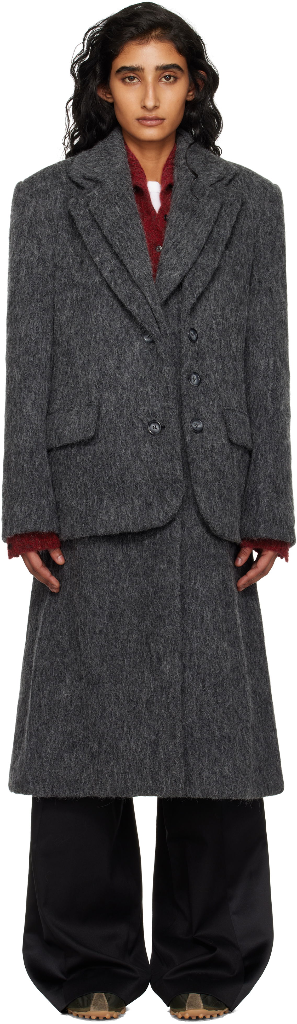 Kabáty Andersson Bell Andersson Bell Layered Blazer Coat Šedá | awa719w, 0