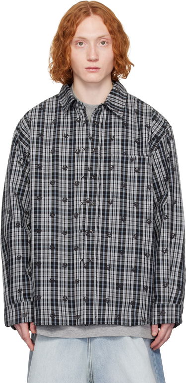 Košeľa VETEMENTS Vetements Padded Flannel Overshirt Modrá | UA66SH460N, 0