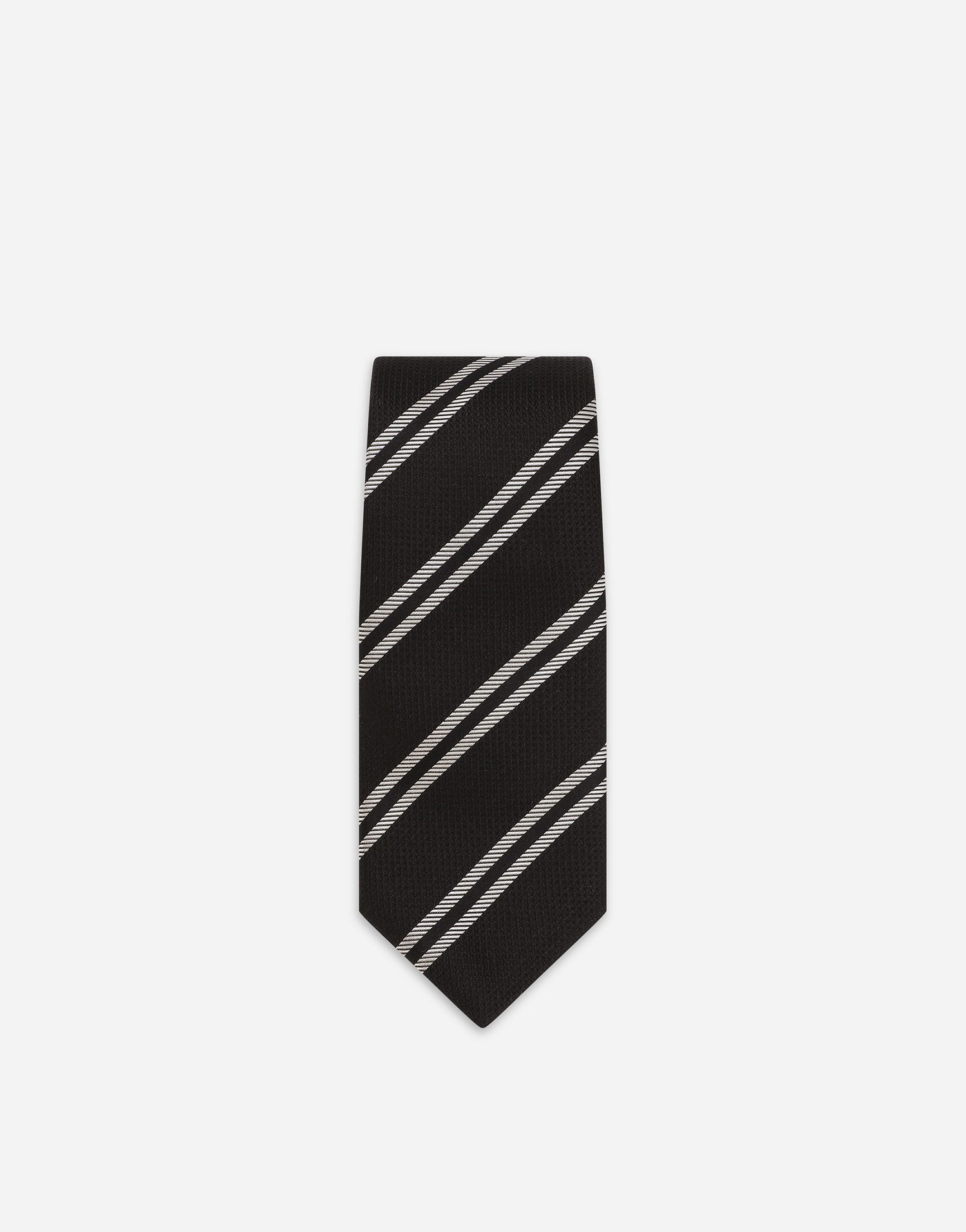 Doplnky Dolce & Gabbana Dolce & Gabbana Silk Jacquard Tie with Regimental Stripes Čierna | GT147EG0JRHN0004, 1