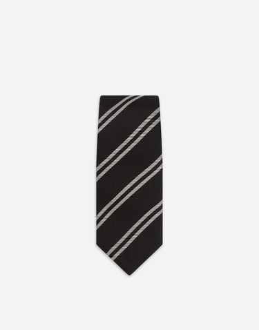 Doplnky Dolce & Gabbana Dolce & Gabbana Silk Jacquard Tie with Regimental Stripes Čierna | GT147EG0JRHN0004, 1