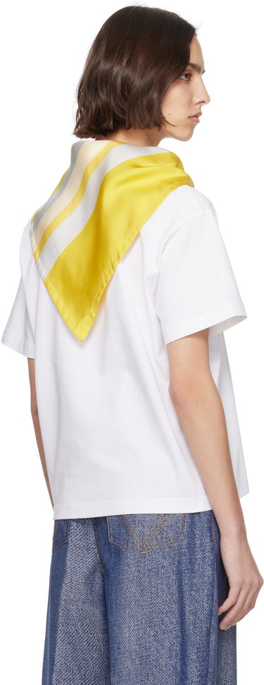 Tričko Bottega Veneta Bottega Veneta Pima Cotton T-Shirt with Scarf Žltá | 825353 V5EO1, 2