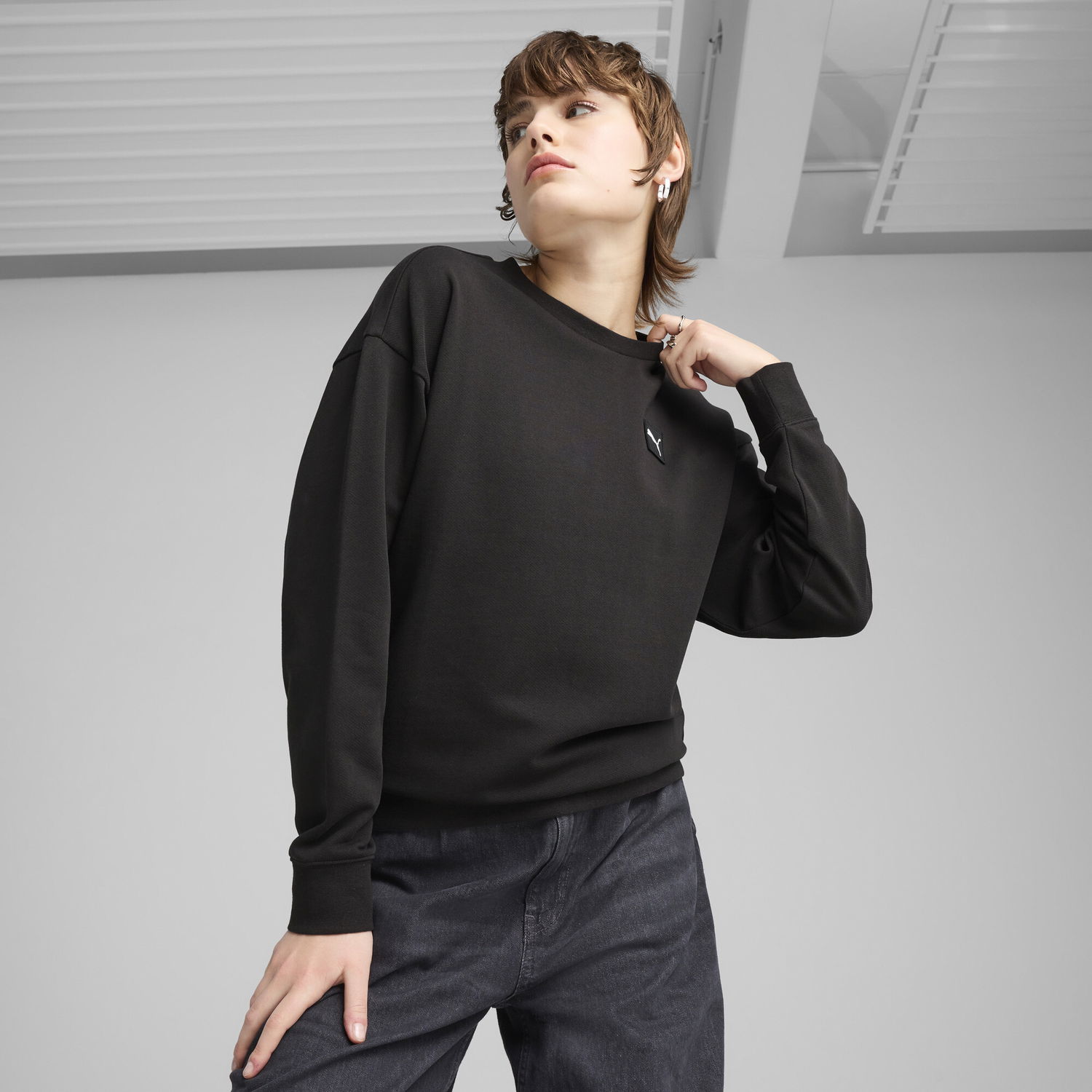 Mikina Puma ESS Elevated Comfort Sweatshirt Čierna | 685017_01, 0