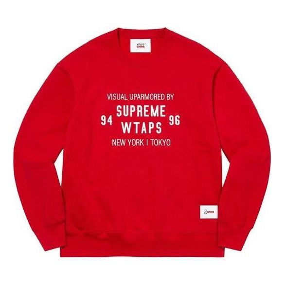 Sveter Supreme Supreme x WTAPS Crewneck Sweatshirt Červená | SUP-FW21-339