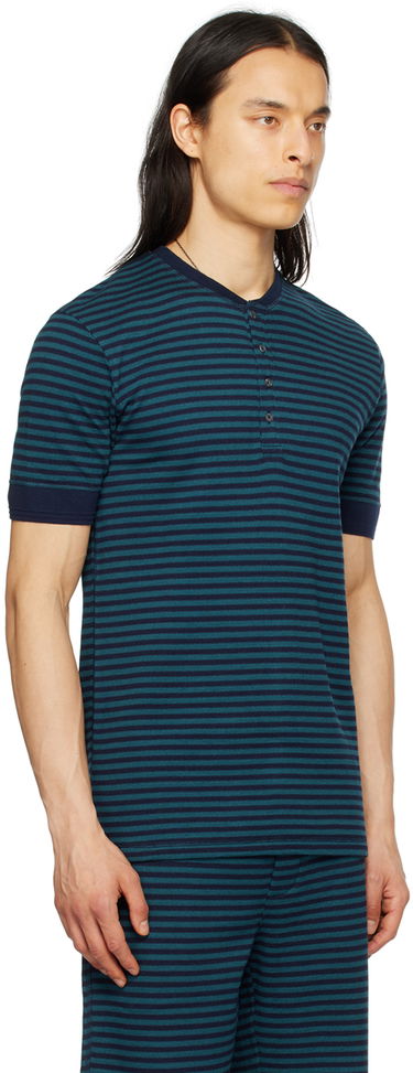 Tričko Paul Smith Paul Smith Striped Henley T-Shirt Modrá | M1A-595-KU184-47, 1