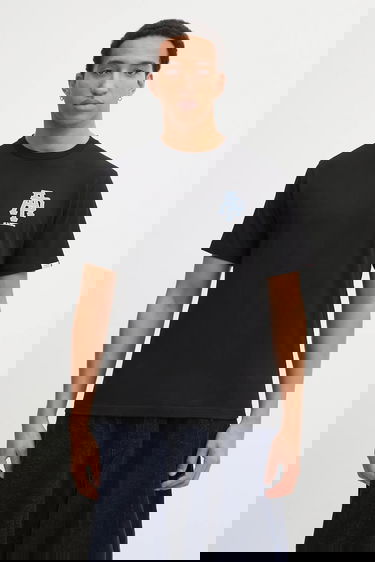 Tričko AAPE by A Bathing Ape AAPE Basic T-Shirt with Print Čierna | AAPTEM1732XXP, 0