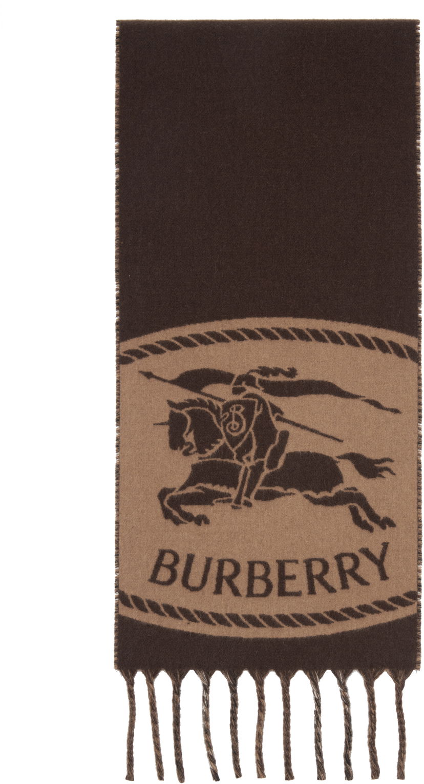 Šál Burberry Burberry Reversible Knight Stamp Scarf Hnedá | 8112977