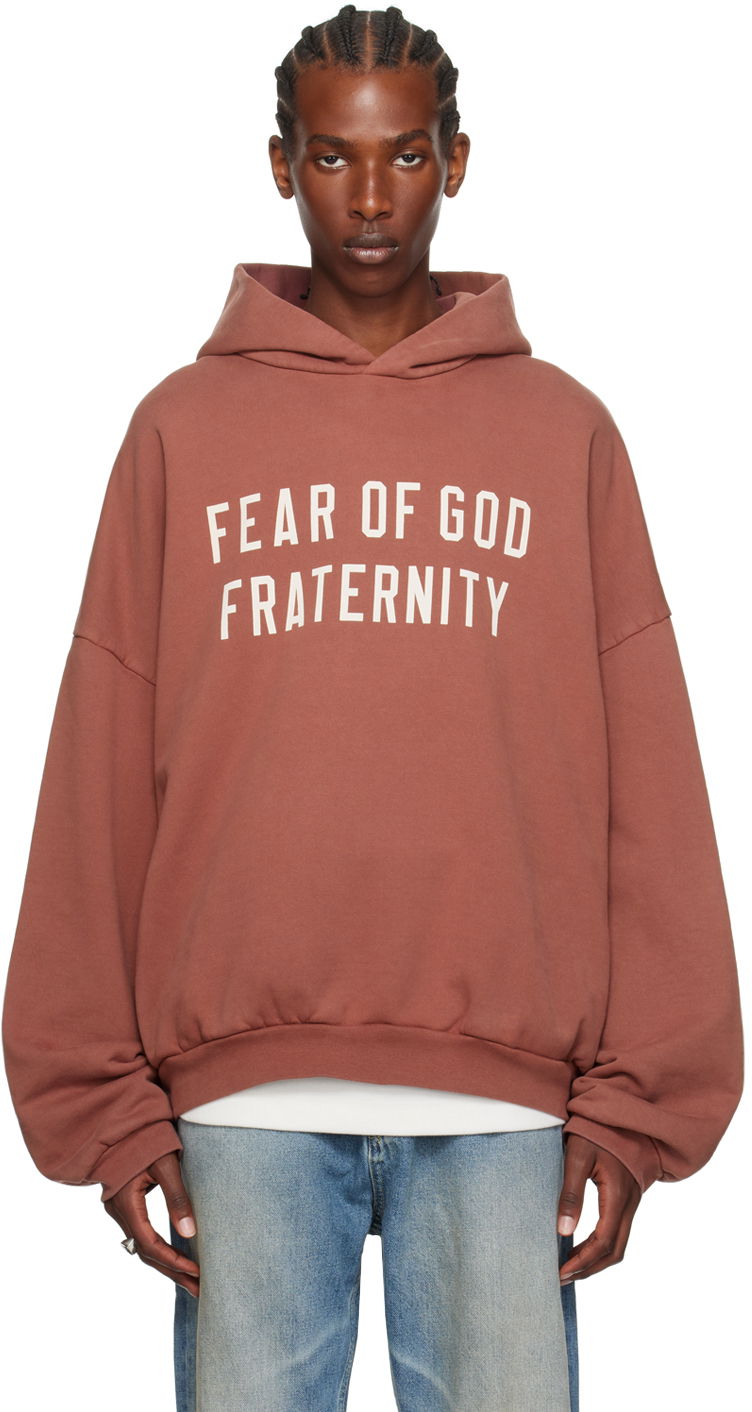 Mikina Fear of God Heavyweight Fraternity Hoodie Vínová | 192BT244816F, 0