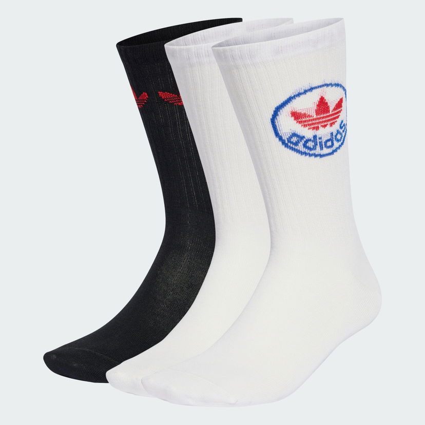 Ponožky adidas Performance Trefoil Crew Socks 3-Pack Rôznofarebný | KD0976