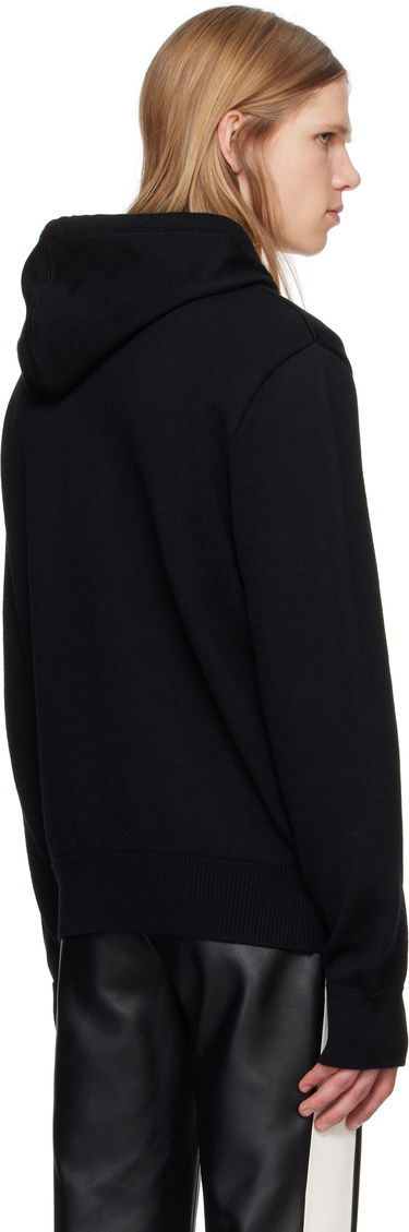 Mikina Courrèges Zipped Wool Hoodie Čierna | 324MHO034FI0036, 2