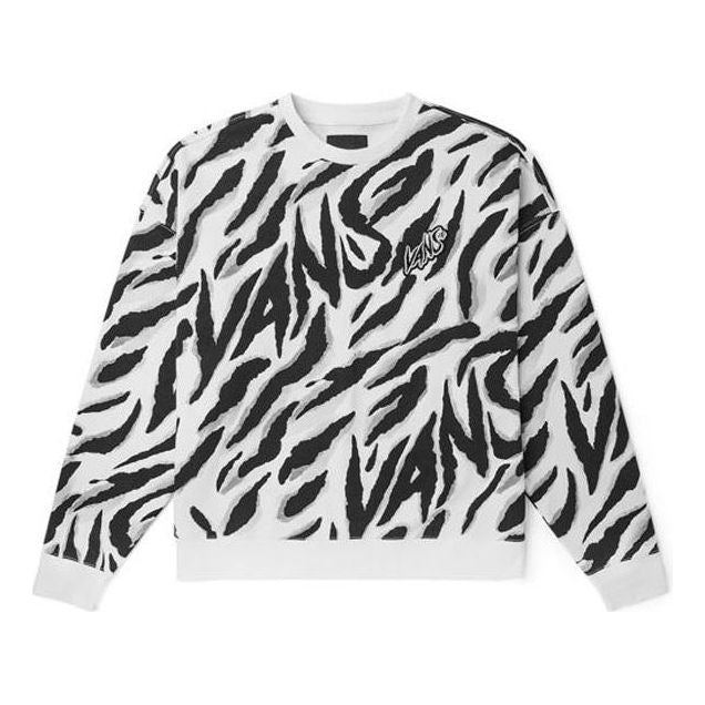 Sveter Vans Vans Tiger Stripes Pattern Pullover Biela | VN0002BPYM8