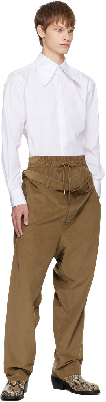Nohavice Vivienne Westwood Vivienne Westwood Builder Drop Crotch Corduroy Trousers Hnedá | 2F01001R-W0186-, 3