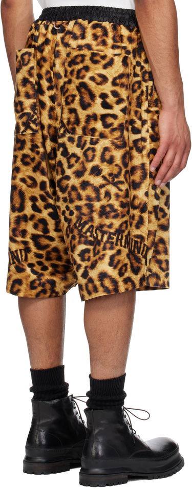 Šortky Mastermind WORLD MASTERMIND WORLD Oversized Fit Leopard Shorts Žltá | MW25S14-PA018-600, 2