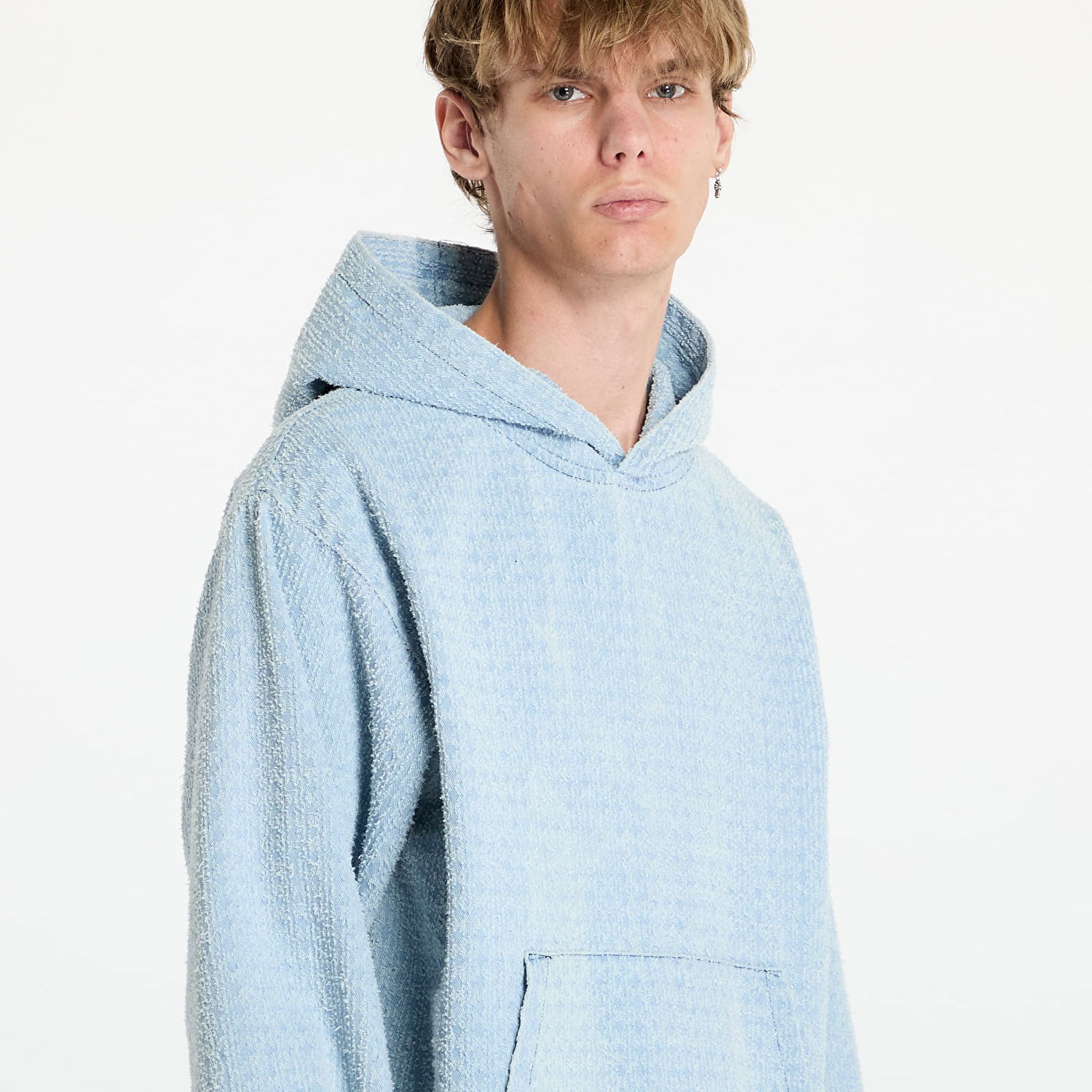 Mikina Pleasures Expand Poncho Hoodie Blue Modrá | P24F037 BLUE, 1
