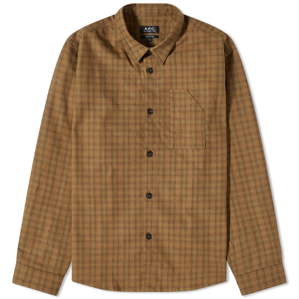 Košeľa A.P.C. Anthony Check Overshirt Hnedá | COFBE-H02754-JAA, 0