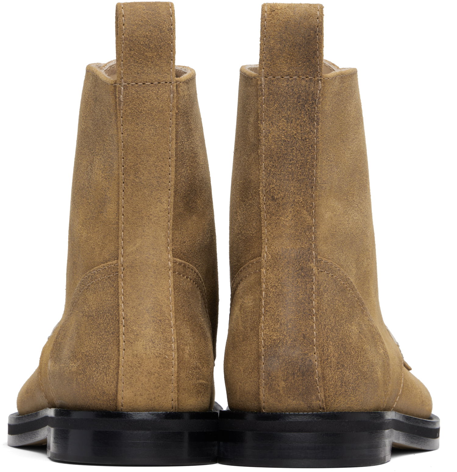 Tenisky a topánky JW Anderson JW Anderson Suede Lace-Up Ankle Boots with Contrast Stitching Béžová | BT0107-LA0319, 1
