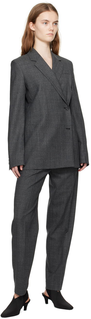 Nohavice TOTEME TOTEME Single-Pleat Trousers Šedá | 242-WRB1625-FB0110, 3