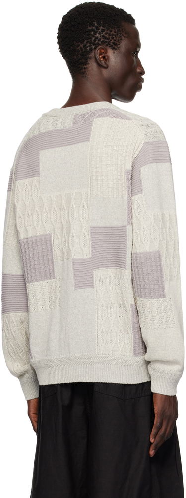 Sveter BEAMS BEAMS PLUS Patchwork Cardigan Šedá | 3815-0173-156, 2