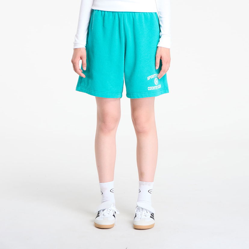 Šortky Sporty & Rich Varsity Crest Soft Gym Short UNISEX Spring Green Tyrkysová | SH055625218GR37