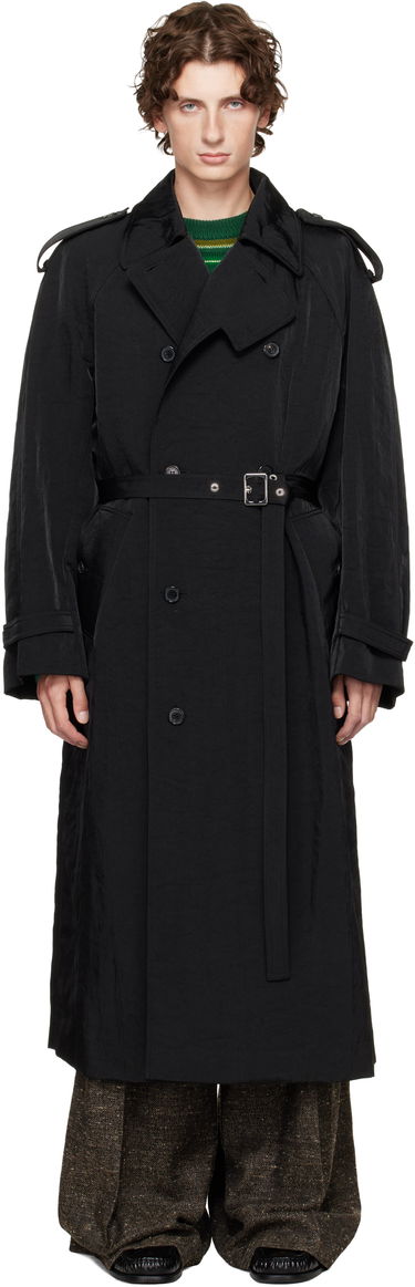 Trenčkot JW Anderson JW Anderson Double-Breasted Trench Coat Čierna | CO0338-PG1818, 0