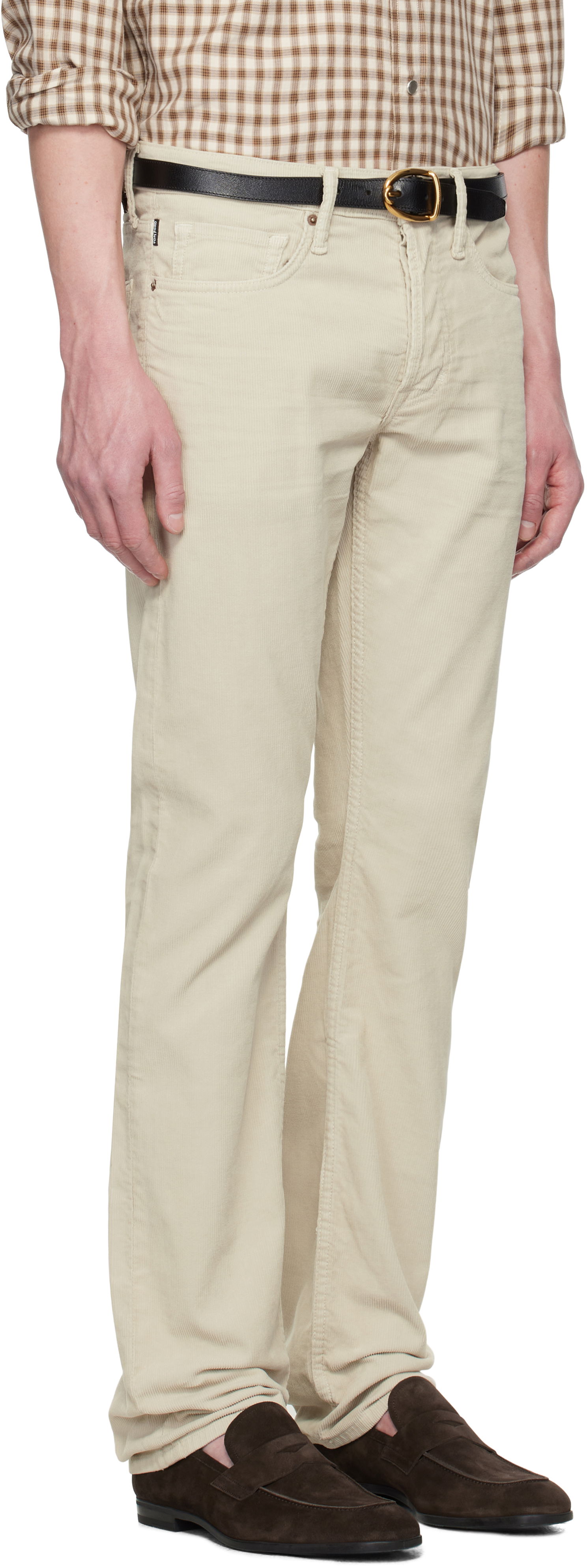 Džínsy Tom Ford TOM FORD Micro Cord Slim Fit Jeans Béžová | DPH001-DMC033F23, 1