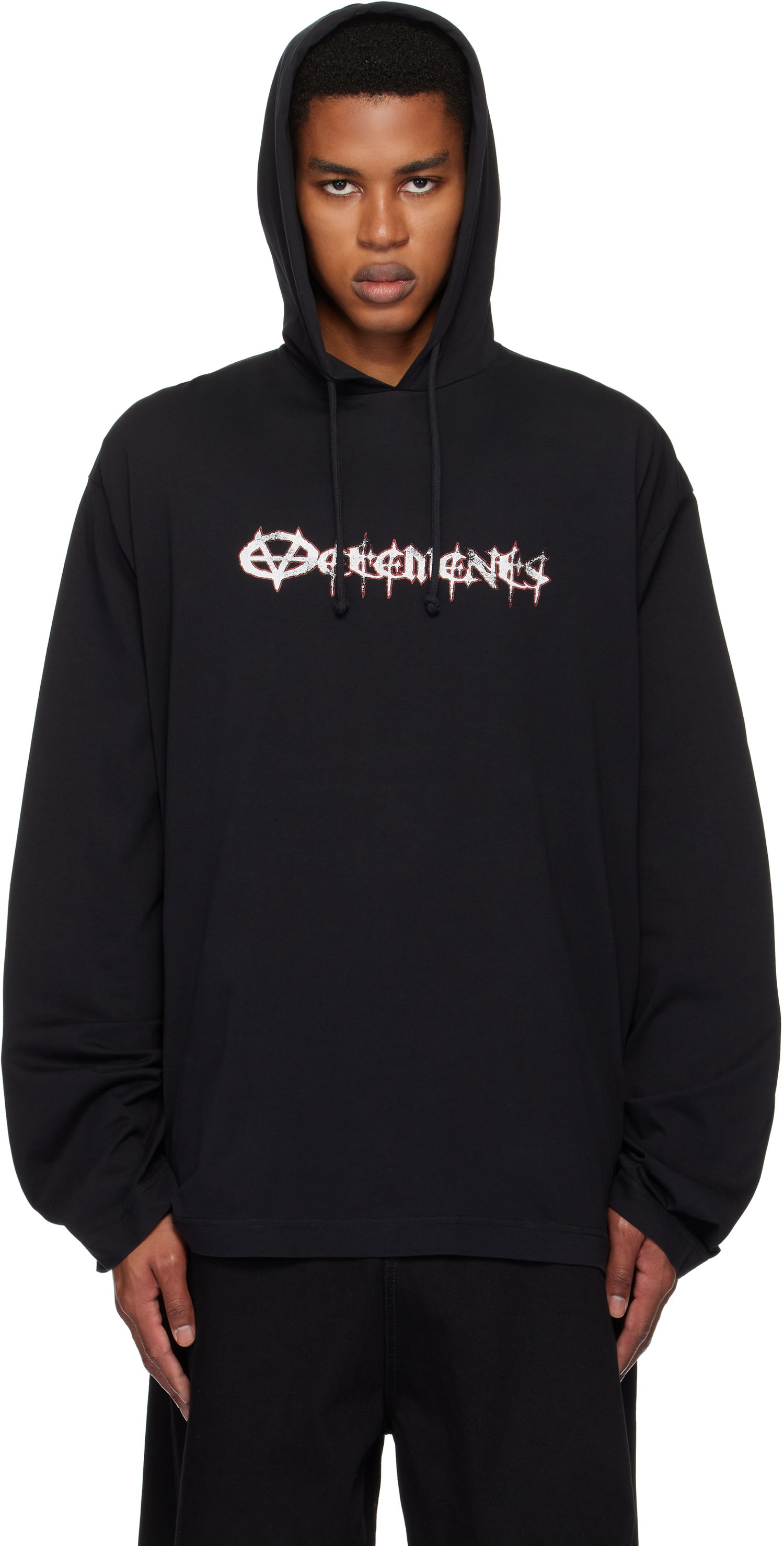 Mikina VETEMENTS Reaper Black Graphic Print Hoodie Čierna | UA66HD850B, 0