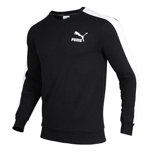 Sveter Puma Iconic T7 Fleece Lined Crewneck Sweatshirt Čierna | 595913-01