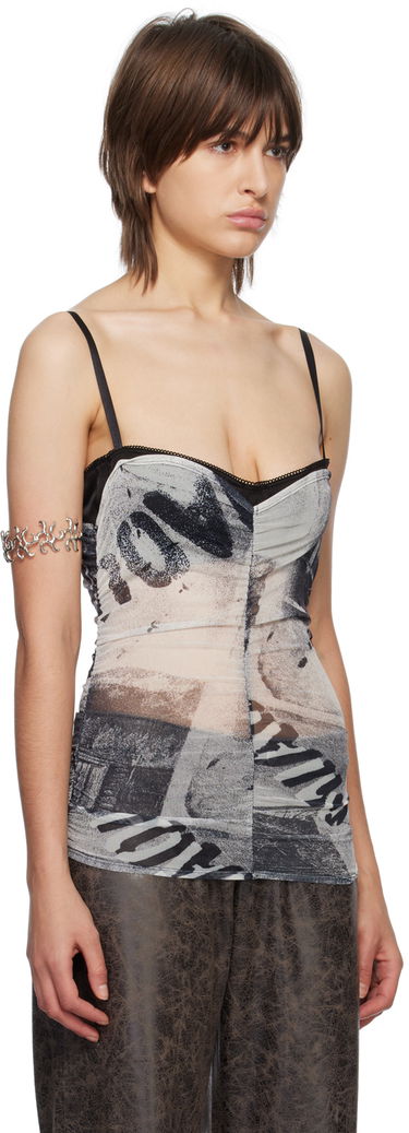 Tielko Miaou Miaou Renzo Semi-Sheer Printed Tank Top Rôznofarebný | 7064PM1EYR, 1