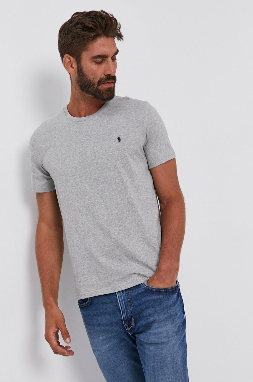 Tričko Polo by Ralph Lauren Cotton T-Shirt Šedá | 714844756003, 0