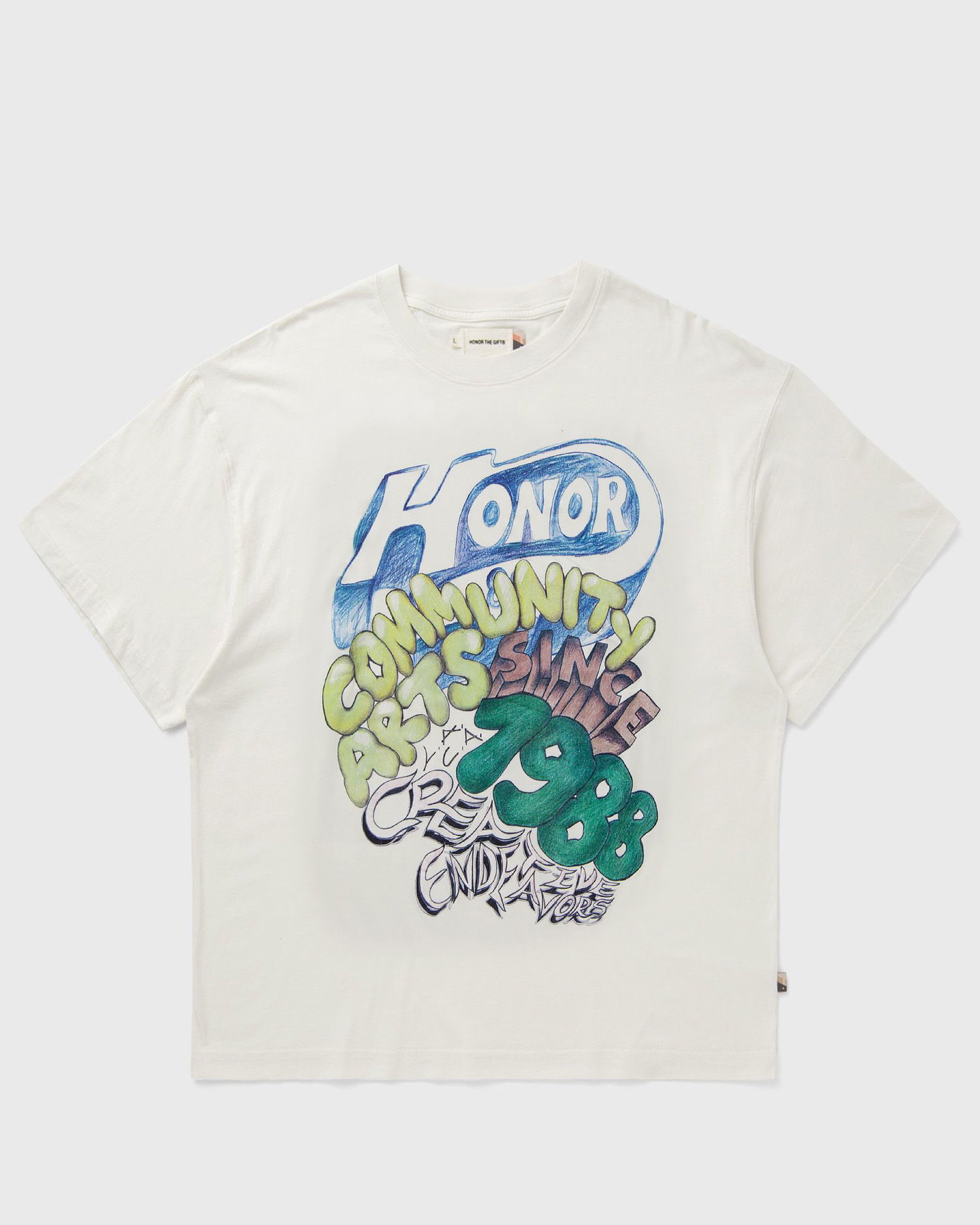 Tričko Honor The Gift Community Arts Creative T-Shirt Biela | HTG250343-BONE, 0