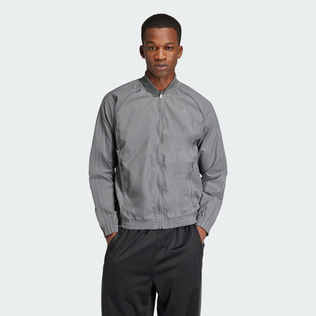Bomber bunda adidas Performance Woven Track Top Šedá | IZ2112, 0
