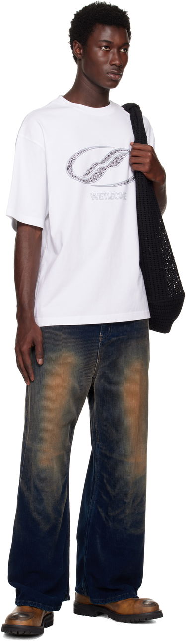 Tričko We11done We11done Rhinestoned Se11done Logo T-Shirt Biela | WD-TT2-25-738-U-WH, 3