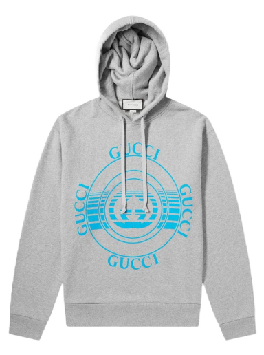 Mikina Gucci Record Print Pullover Hoodie Šedá | 475374 XJCSO 1060