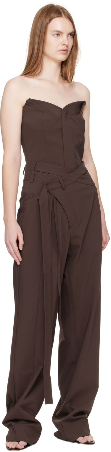 Nohavice Ottolinger Ottolinger Signature Wrap Suit Pants Hnedá | 123-201523-03, 3