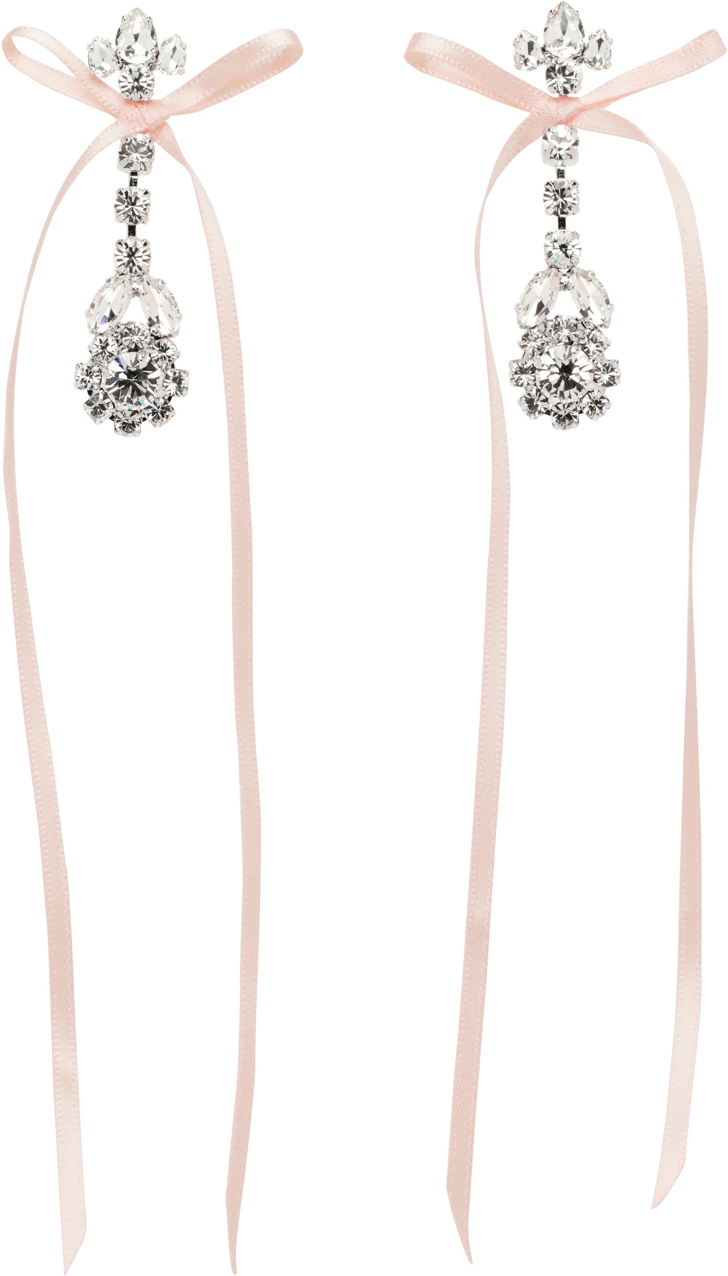 Náušnice Simone Rocha Simone Rocha Victorian Bow Ribbon Drip Earrings Ružová | ERG526 0903, 0