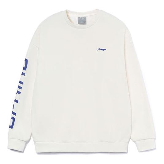 Sveter Li-Ning Training Series Stay Warm Fleece Pullover Biela | AWDRF44-3