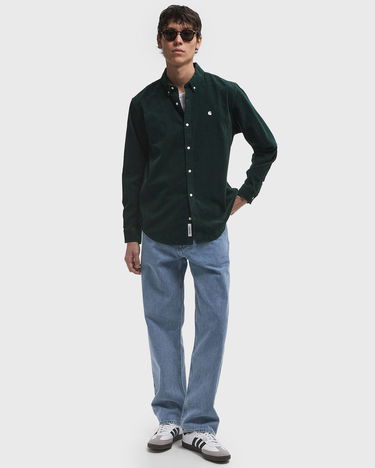 Košeľa Carhartt WIP Madison Long Sleeve Corduroy Shirt Zelené | I030580-2VO.XX, 2