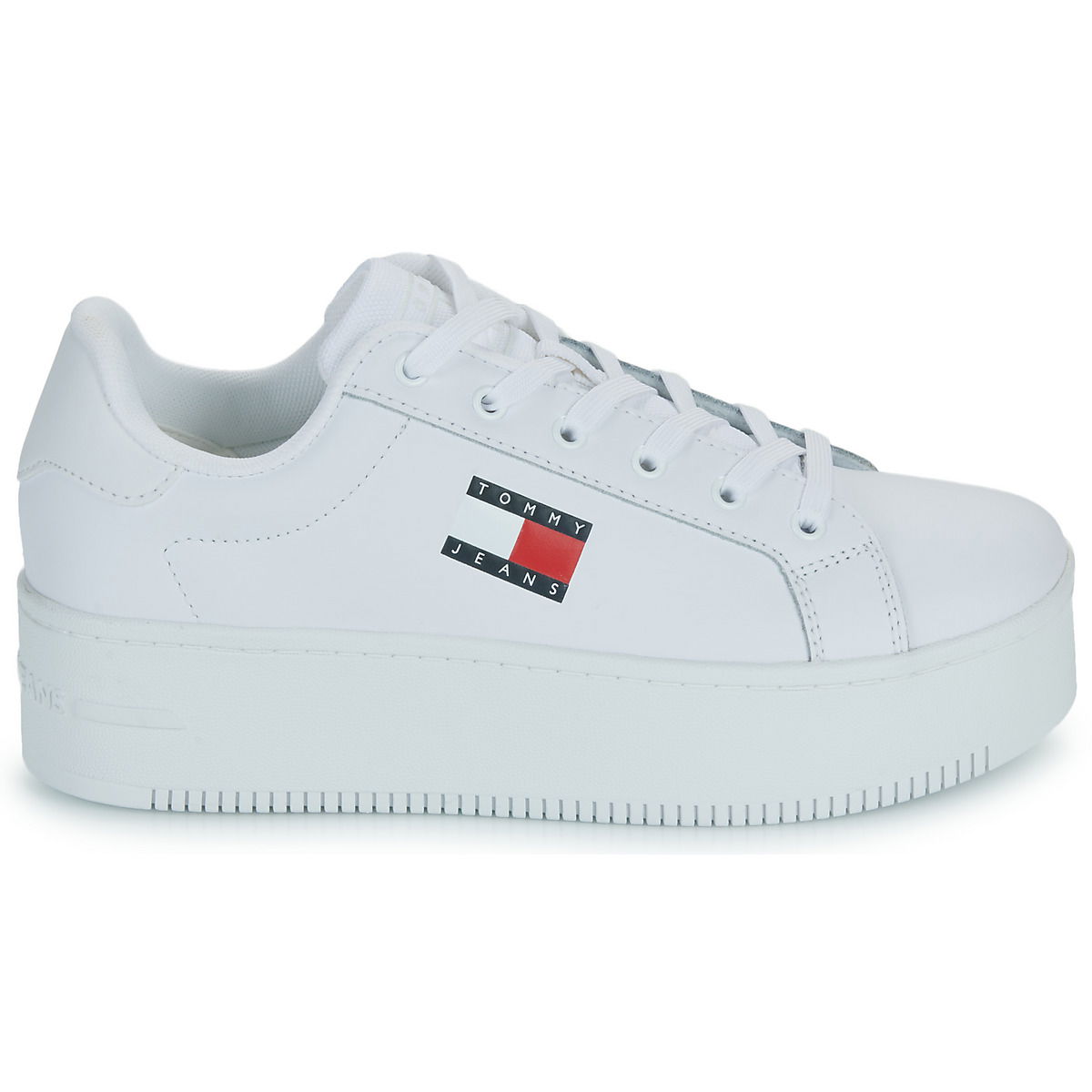 Tenisky a topánky Tommy Hilfiger Shoes (Trainers) Tommy Jeans TJW FLATFORM ESS Biela | EN0EN02518-YBS, 1