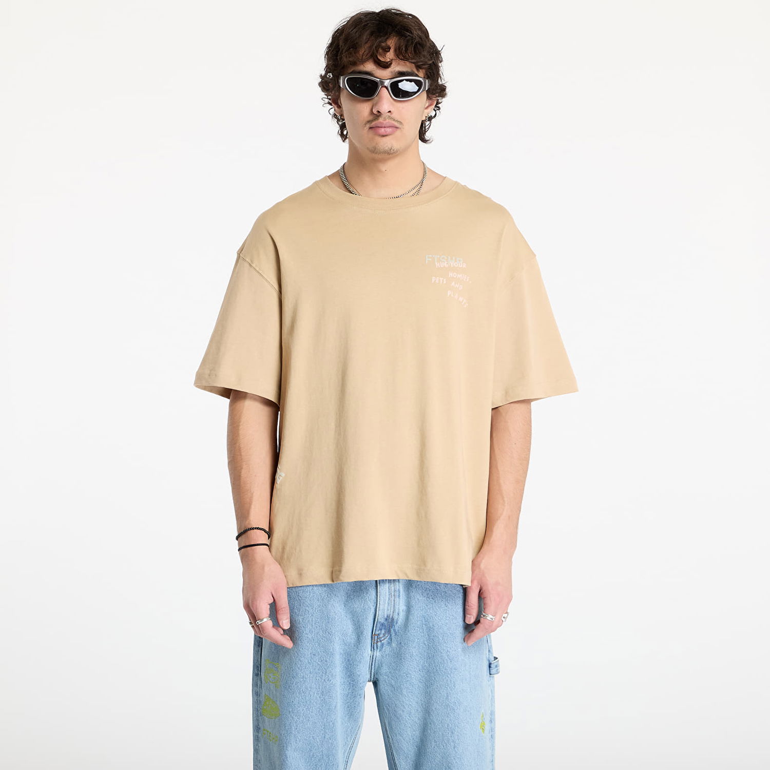 Tričko Footshop Spiritual Gangster Graphic Print T-Shirt Béžová | FTSHP_387, 0