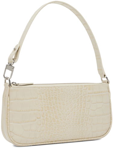 Taška cez rameno BY FAR Croc Embossed Leather Shoulder Bag Biela | 18FWRCLSCEDMED, 1