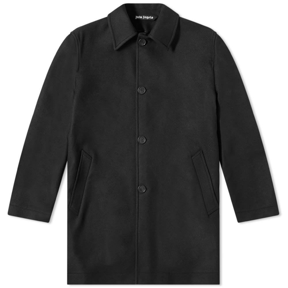 Kabáty Palm Angels Back Logo Classic Coat Čierna | PMEA187C99FAB0011001, 0