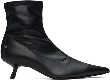 Tenisky a topánky Anine Bing Leather Kitten Heel Ankle Boots Čierna | A-14-1089-000, 0