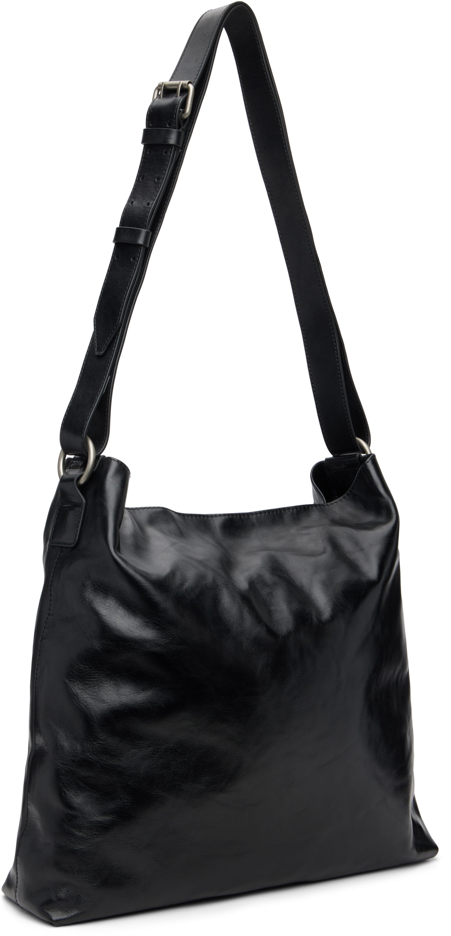 Taška cez rameno Dries Van Noten Dries Van Noten Leather Messenger Bag Čierna | 252-021516-151, 1