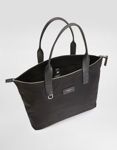 Tote bag Dolce & Gabbana Dolce & Gabbana Nylon and Calfskin Shopping Tote Čierna | BM2375AN4218B956, 3