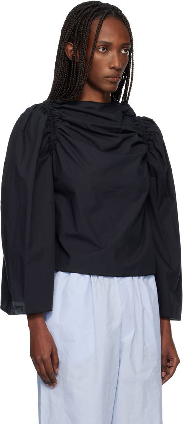 Košeľa Baserange Simmon Ruched Puff-Sleeve Blouse Čierna | TSSI-PO-WI25, 1