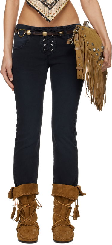 Džínsy ISABEL MARANT Isabel Marant Vanel Lace-Up Jeans Čierna | PA0544FB-C2H02I, 0